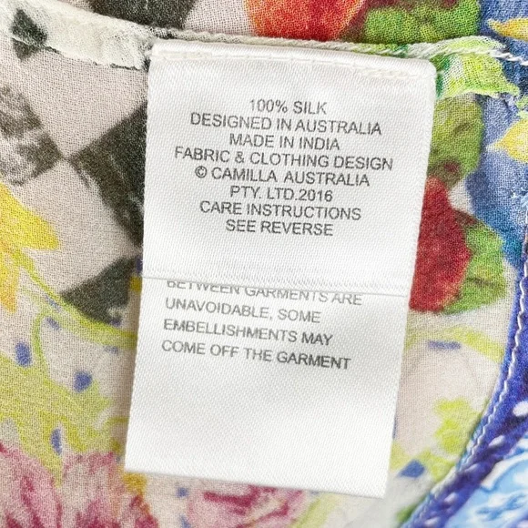 Camilla Open Front Cardi Cape Masking Madness 100% Silk Crystal Embellised OS